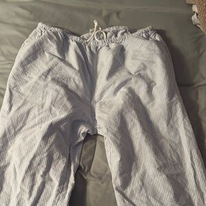 Brandy Melville Blue and White Striped Pants